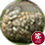 Welsh boulders in spherical gabion feature.<br>RHS Hampton Court Palace Flower Show